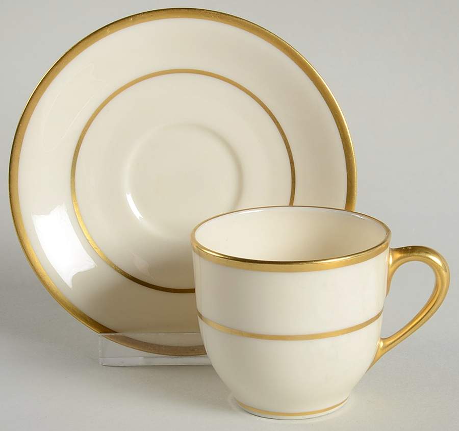 S34 Flat Demitasse Cup & Saucer Set by Lenox-1