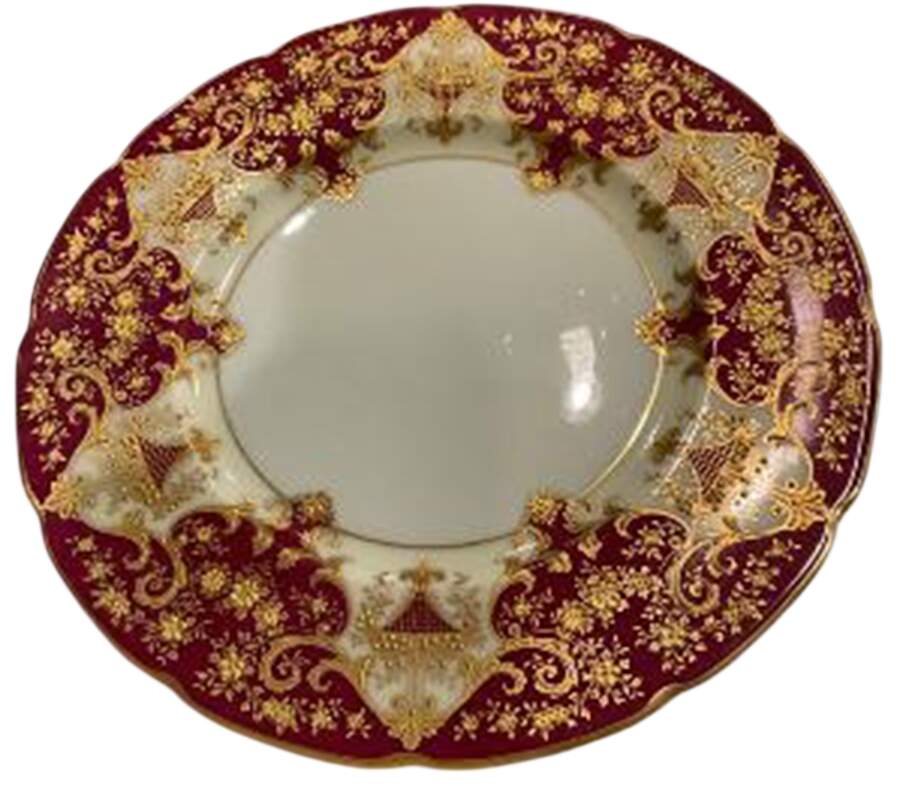 E363R Maroon (Scalloped) Dinner Plate by Lenox-1