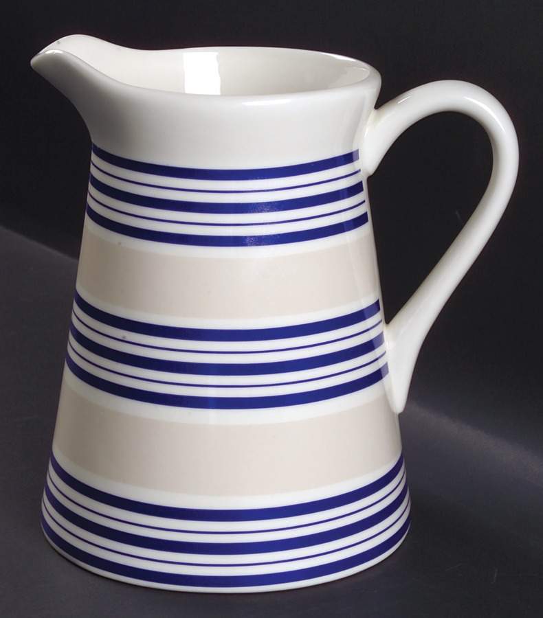 Cafe Stripe Blue (LR021, LR050) 64 Oz Pitcher by Ralph Lauren China-1