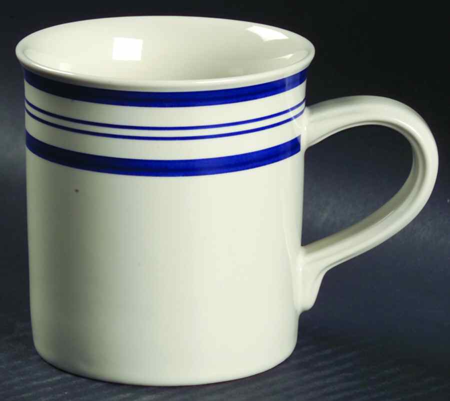 Cafe Stripe Blue (LR021, LR050) Mug by Ralph Lauren China-1