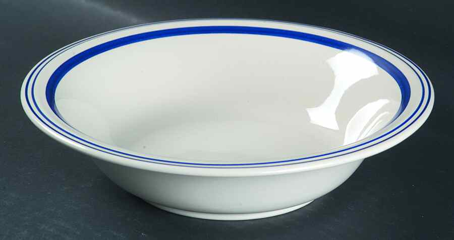 Cafe Stripe Blue (LR021, LR050) Coupe Soup Bowl by Ralph Lauren China-1