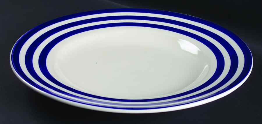 Cafe Stripe Blue (LR021, LR050) 16" Chop Plate (Round Platter) by Ralph Lauren China-1