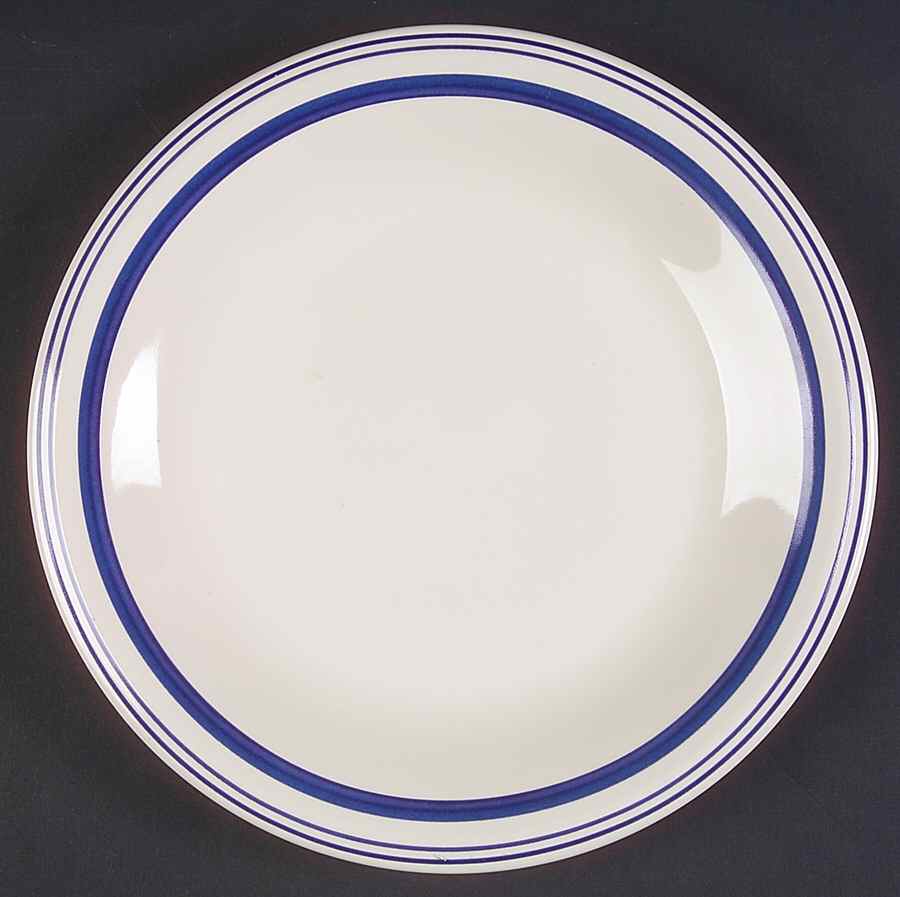 Cafe Stripe Blue (LR021, LR050) Salad Plate by Ralph Lauren China-1