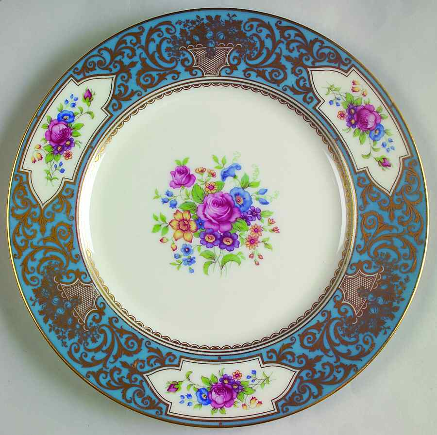 J321F Turquoise (Smooth) Dinner Plate by Lenox-1