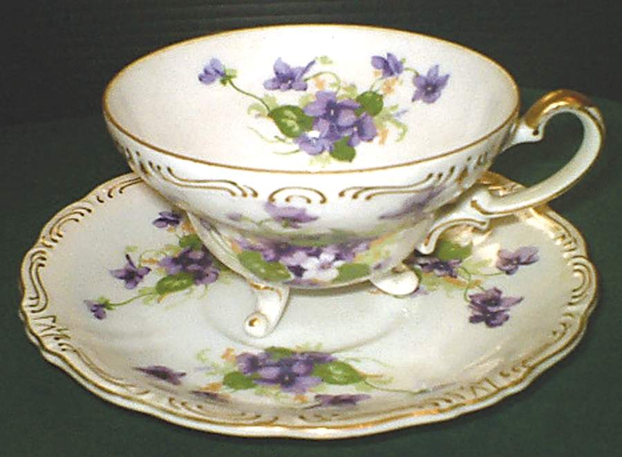 NW-C159 Footed Cup & Saucer Set by Lefton-1