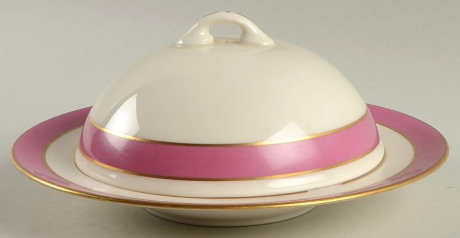 H54A Old Rose Muffin Dish & Lid by Lenox-1