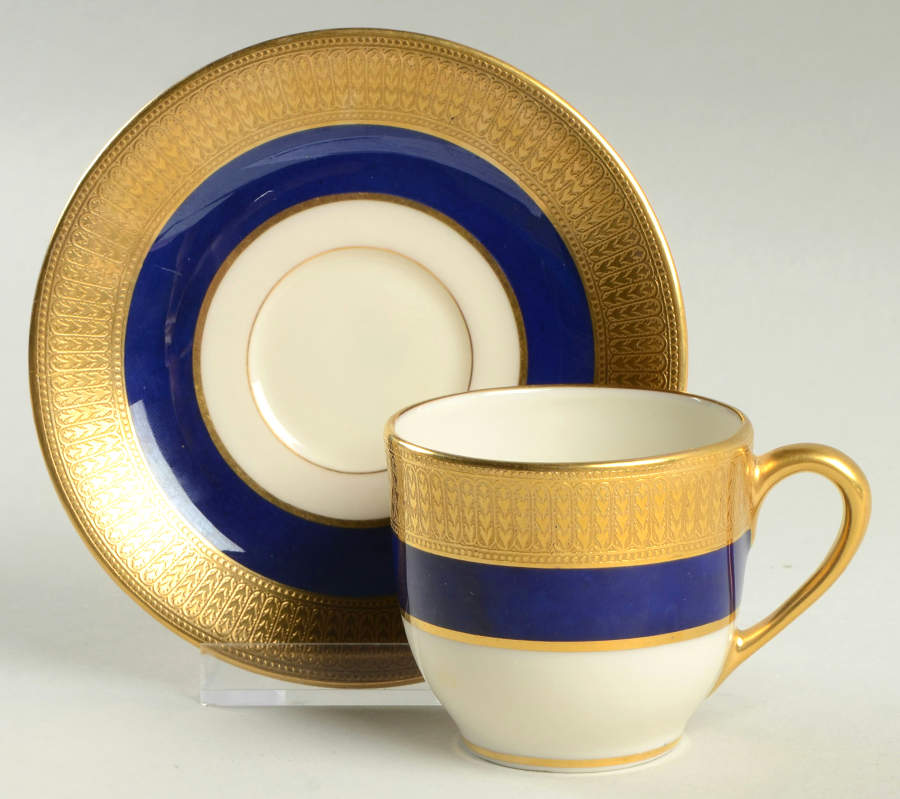 J20D Cobalt Blue Flat Demitasse Cup & Saucer Set by Lenox-1