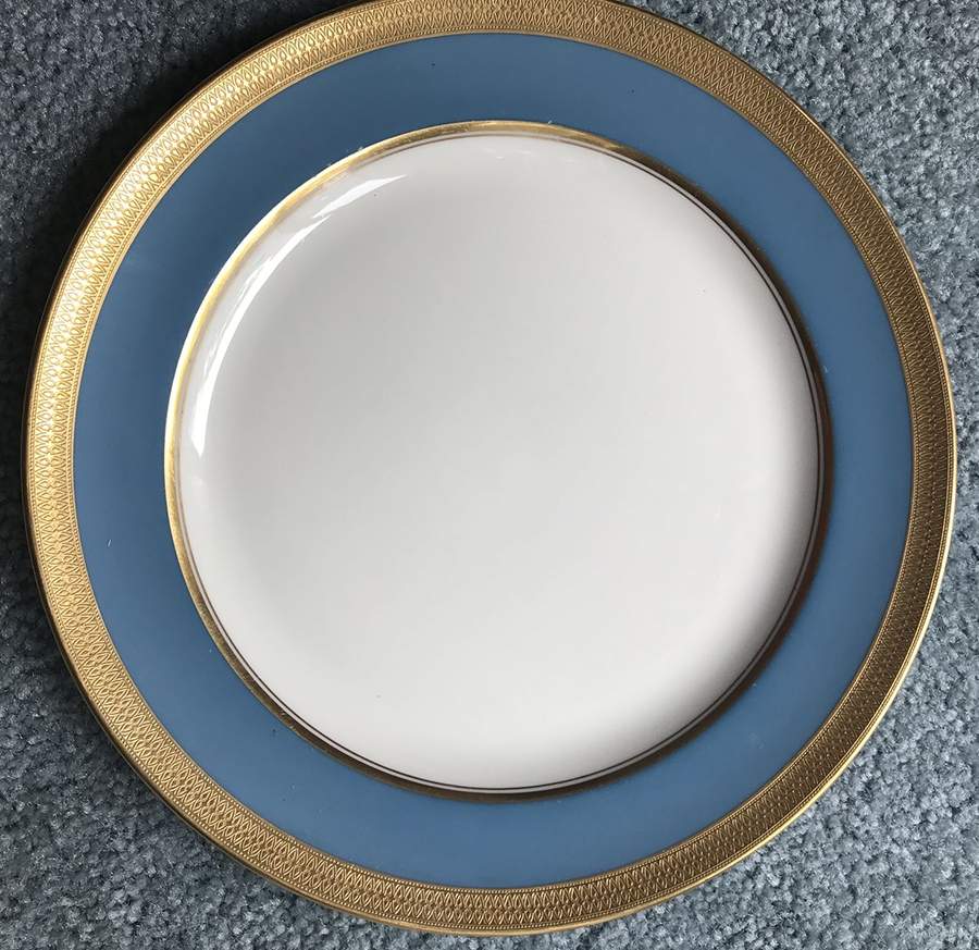 Lowell Turquoise Grey Luncheon Plate by Lenox-1
