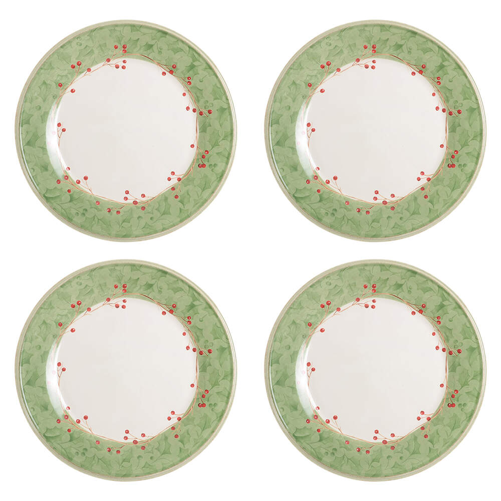 Holiday Gatherings Damask Dinner Plate - Set of 4 by Lenox-1