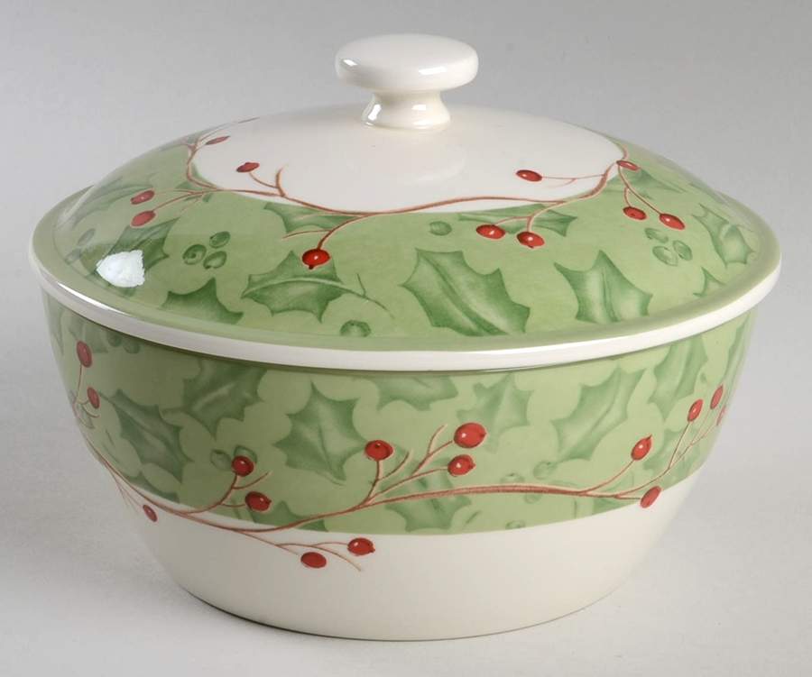 Holiday Gatherings Damask 1 Qt Round Covered Casserole by Lenox-1