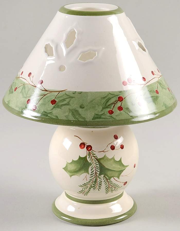 Holiday Gatherings Damask Tea Light Lamp with Shade by Lenox-1