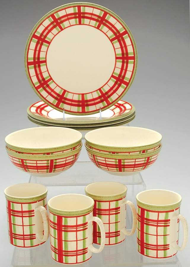 Holiday Gatherings Plaid 12 Piece Set by Lenox-1