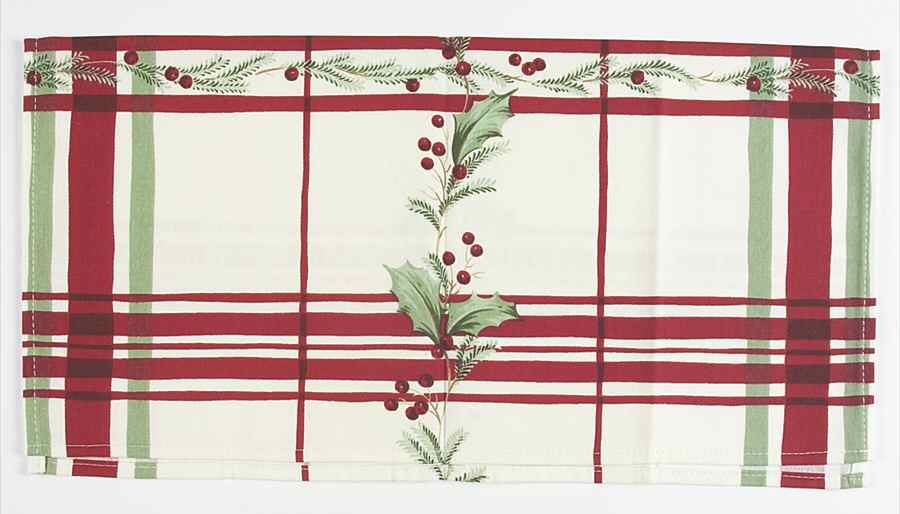 Holiday Gatherings Plaid Cloth Napkin by Lenox-1