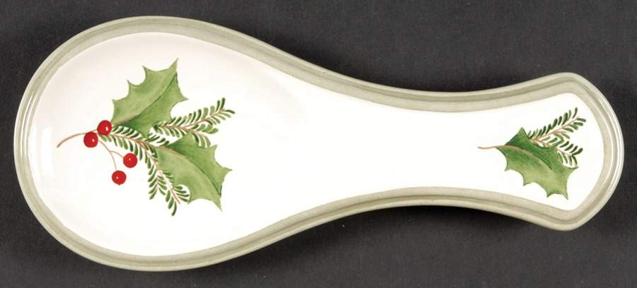 Holiday Gatherings Holiday Berry Spoon Rest/Holder (Holds 1 Spoon) by Lenox-1