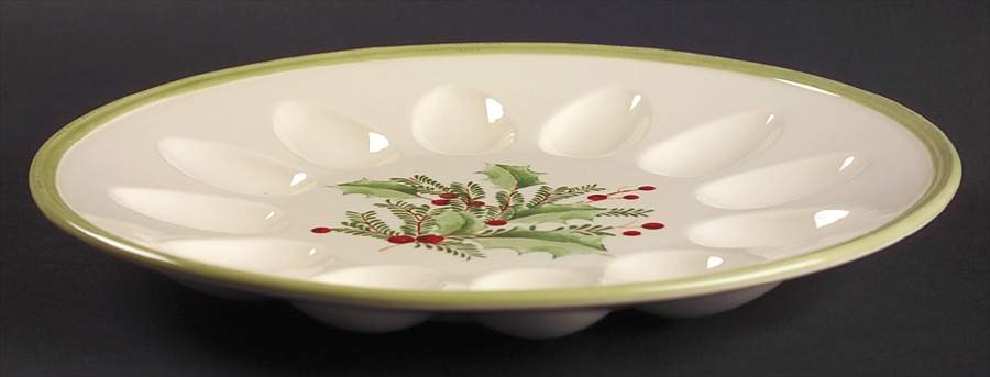 Holiday Gatherings Holiday Berry Deviled Egg Plate by Lenox-1