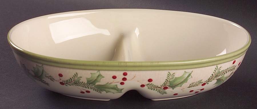 Holiday Gatherings Holiday Berry Oval Divided Server by Lenox-1