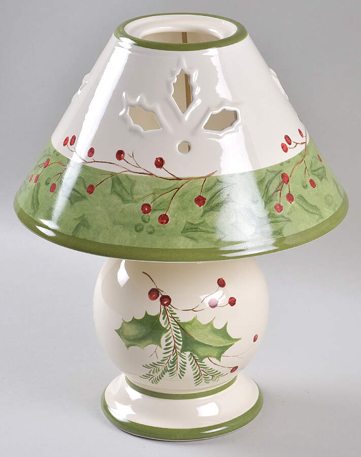 Holiday Gatherings Holiday Berry Candle Lamp & Shade by Lenox-1