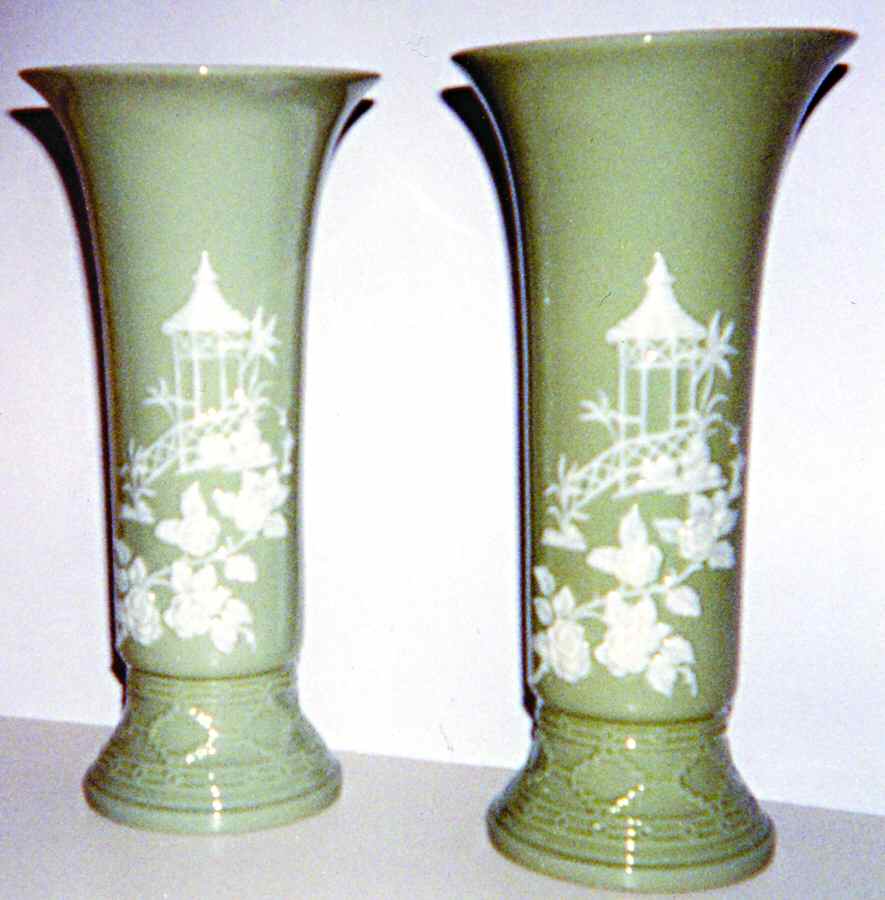 Pagoda Green 11" Vase by Lenox-1