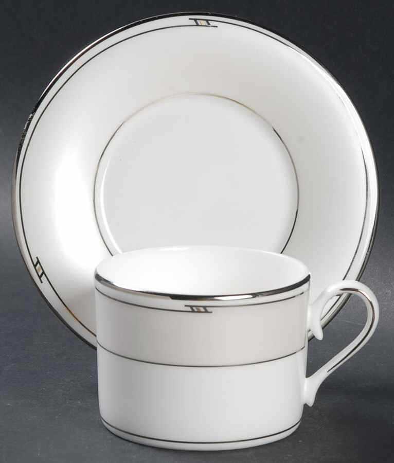 Tesoro Flat Cup & Saucer Set by Lenox-1
