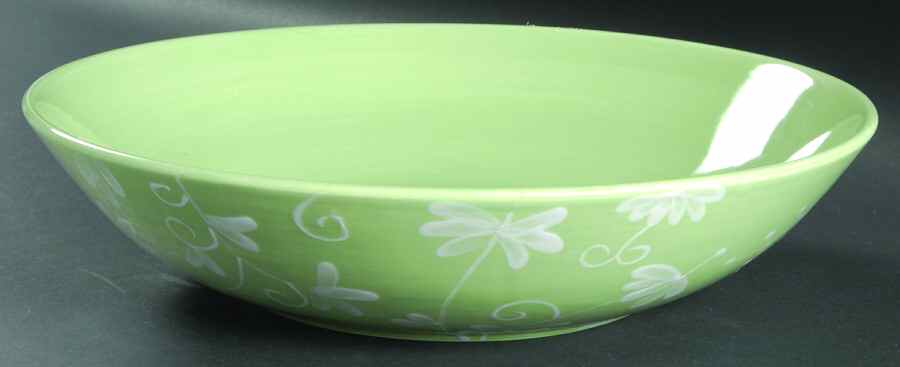 Summerville Jade Green 12" Large Salad Serving Bowl by Living Art-1