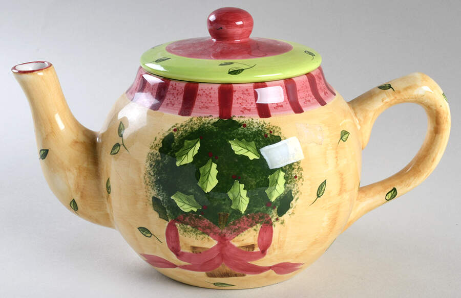 Holly Topiary Teapot & Lid by Laurie Gates-1