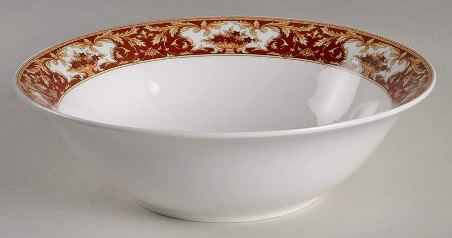 Palazzo Red 9" Round Vegetable Bowl by Lynn's China-1