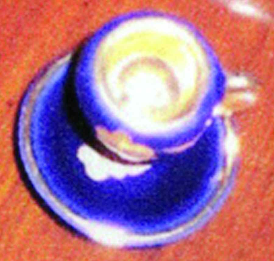Marquise Miniature Cup and Saucer Set by Limoges Castel-1