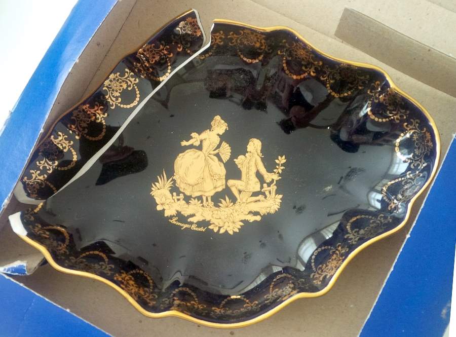 Marquise 7" Oval Tray by Limoges Castel-1
