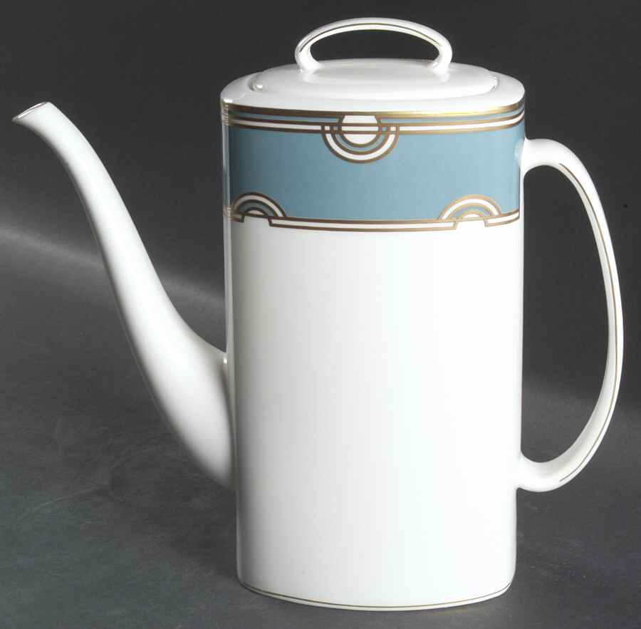 Corona Grove Aqua Coffee Pot & Lid by Lenox-1