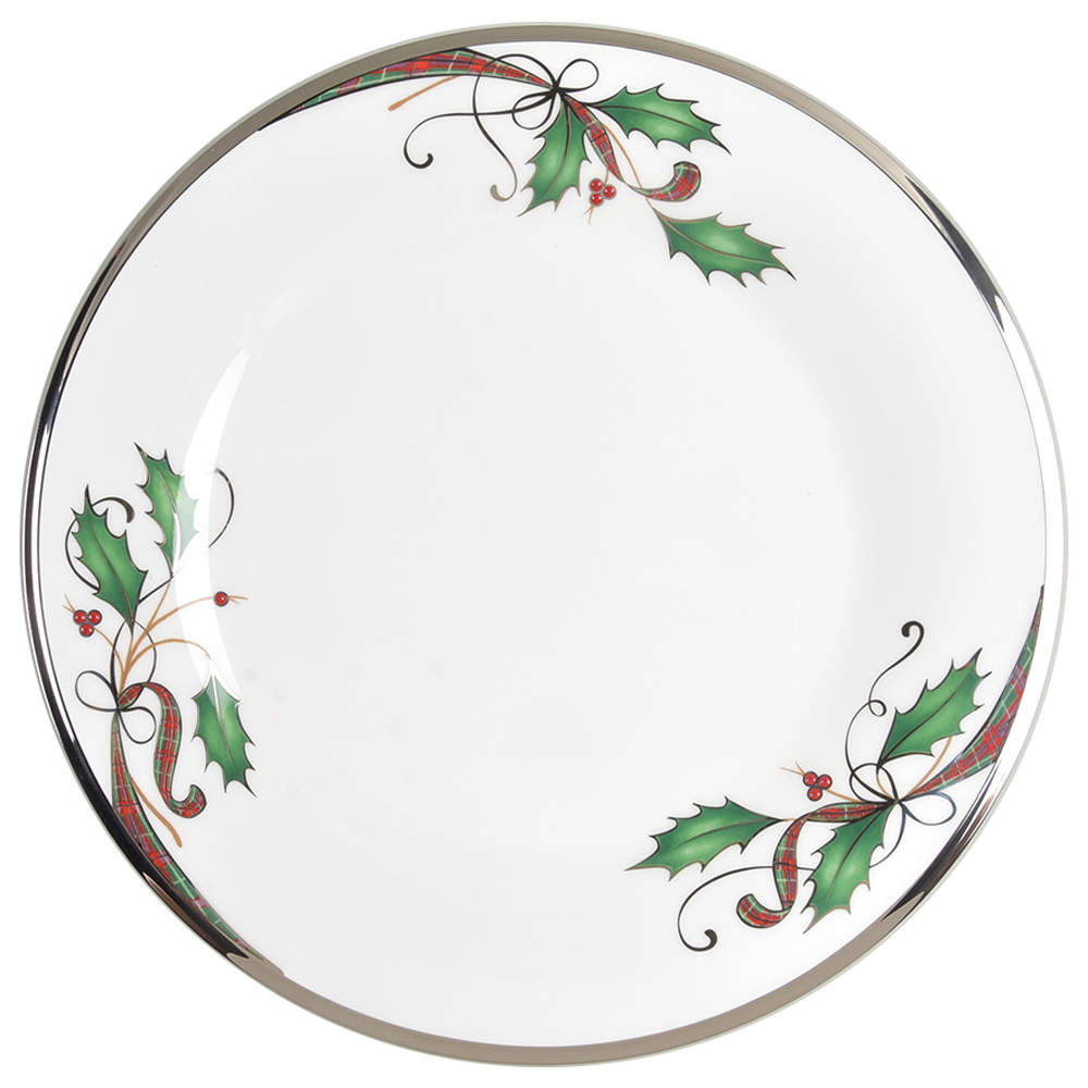 Holiday Nouveau Platinum (White) Dinner Plate by Lenox-1