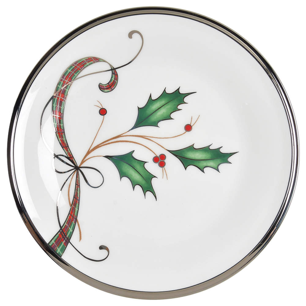 Holiday Nouveau Platinum (White) Bread & Butter Plate by Lenox-1