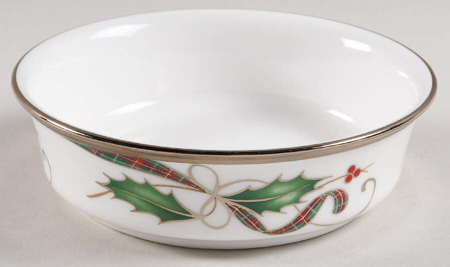 Holiday Nouveau Platinum (White) Fruit/Dessert (Sauce) Bowl by Lenox-1