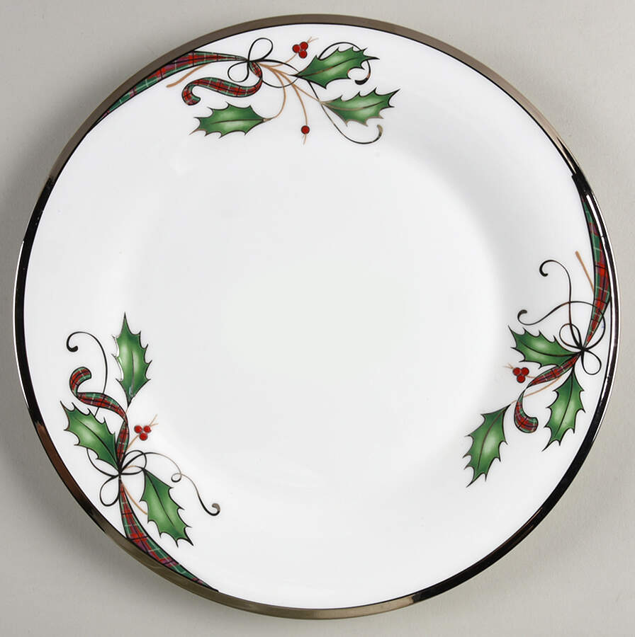 Holiday Nouveau Platinum (White) Dinner Plate by Lenox-1