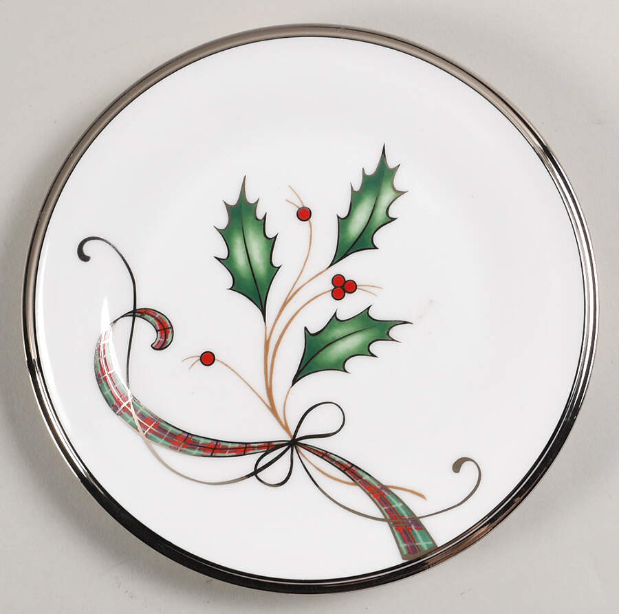 Holiday Nouveau Platinum (White) Bread & Butter Plate by Lenox-1