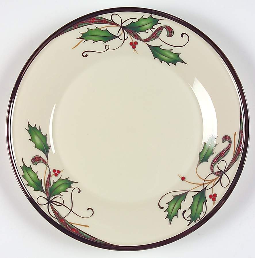 Holiday Nouveau Platinum (White) Accent Luncheon Plate by Lenox-1