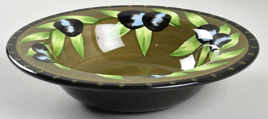 Olive Rim Soup Bowl by Laurie Gates-1
