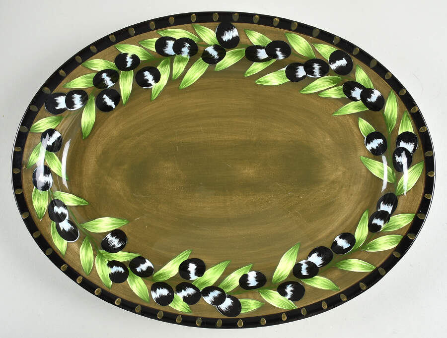 Olive 16" Oval Serving Platter by Laurie Gates-1