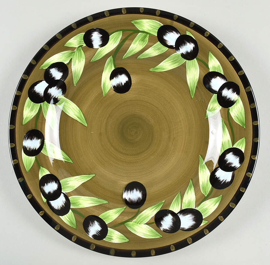 Olive Dinner Plate by Laurie Gates-1