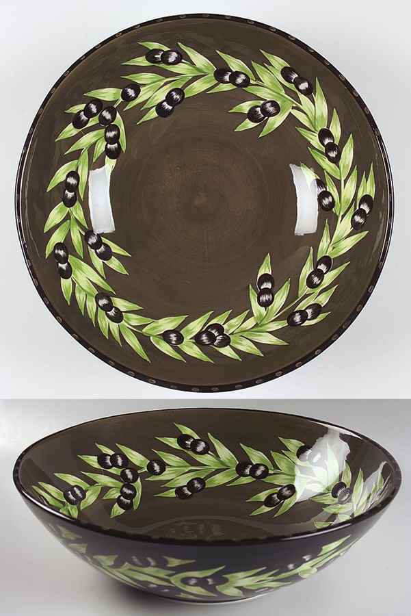 Olive 15" Pasta Serving Bowl by Laurie Gates-1
