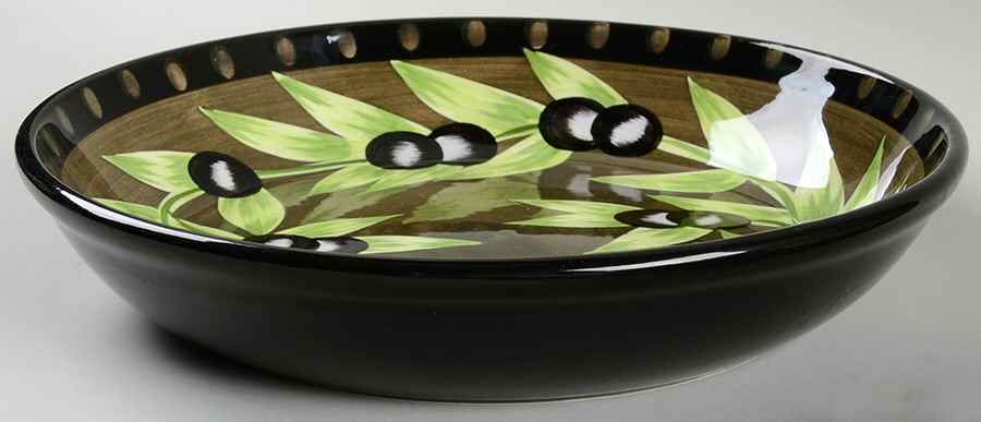 Olive 10" Individual Pasta Bowl by Laurie Gates-1