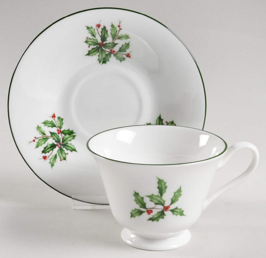 L101 (White) Footed Cup & Saucer Set by Lenox-1