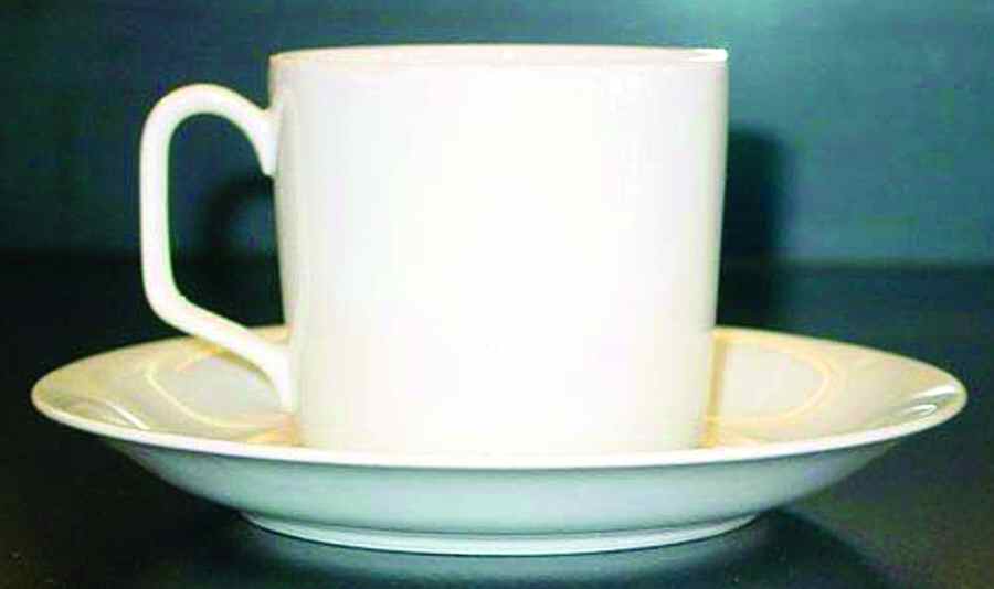 LIM283 Flat Cup & Saucer Set by Limoges-French-1