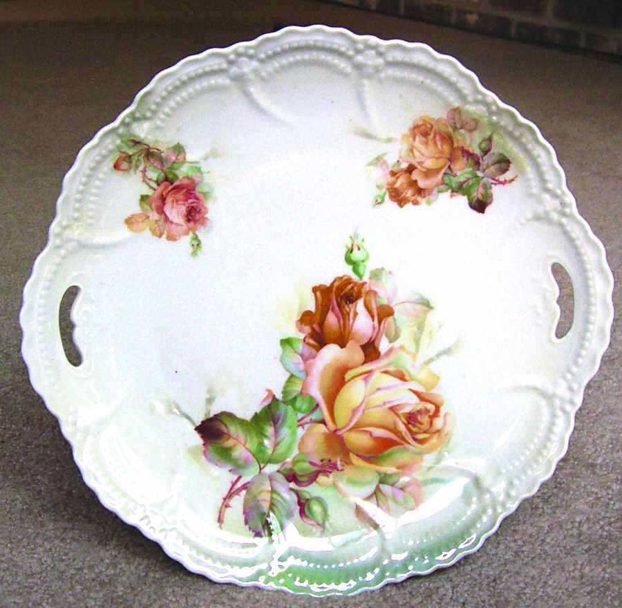 LHM11 Handled Cake Plate by C a Lehmann & Son-1