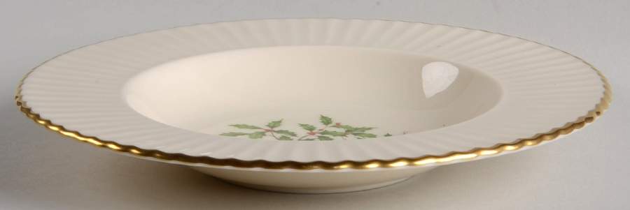 Hollyberry (No Enamel) Rim Soup Bowl by Lenox-1
