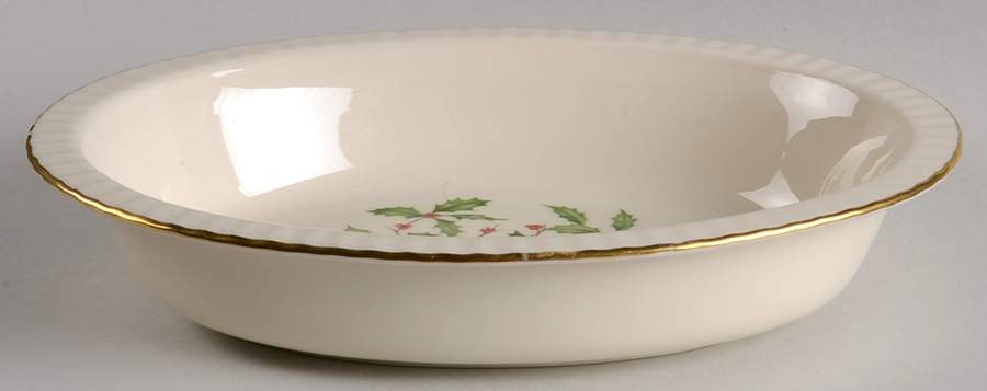 Hollyberry (No Enamel) 9" Oval Vegetable Bowl by Lenox-1