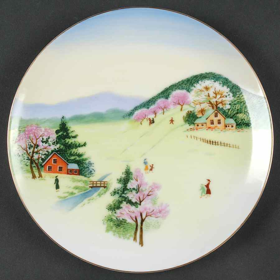 Four Seasons Salad Plate by Lefton-1