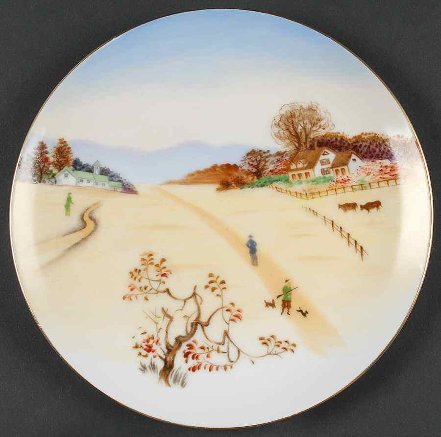 Four Seasons Salad Plate by Lefton-1