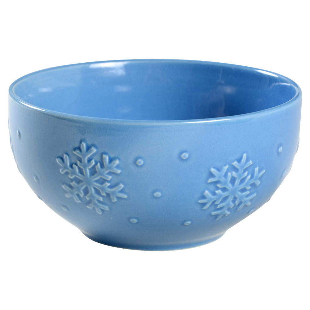 Blue Snowflake Soup/Cereal Bowl by Libbey-1