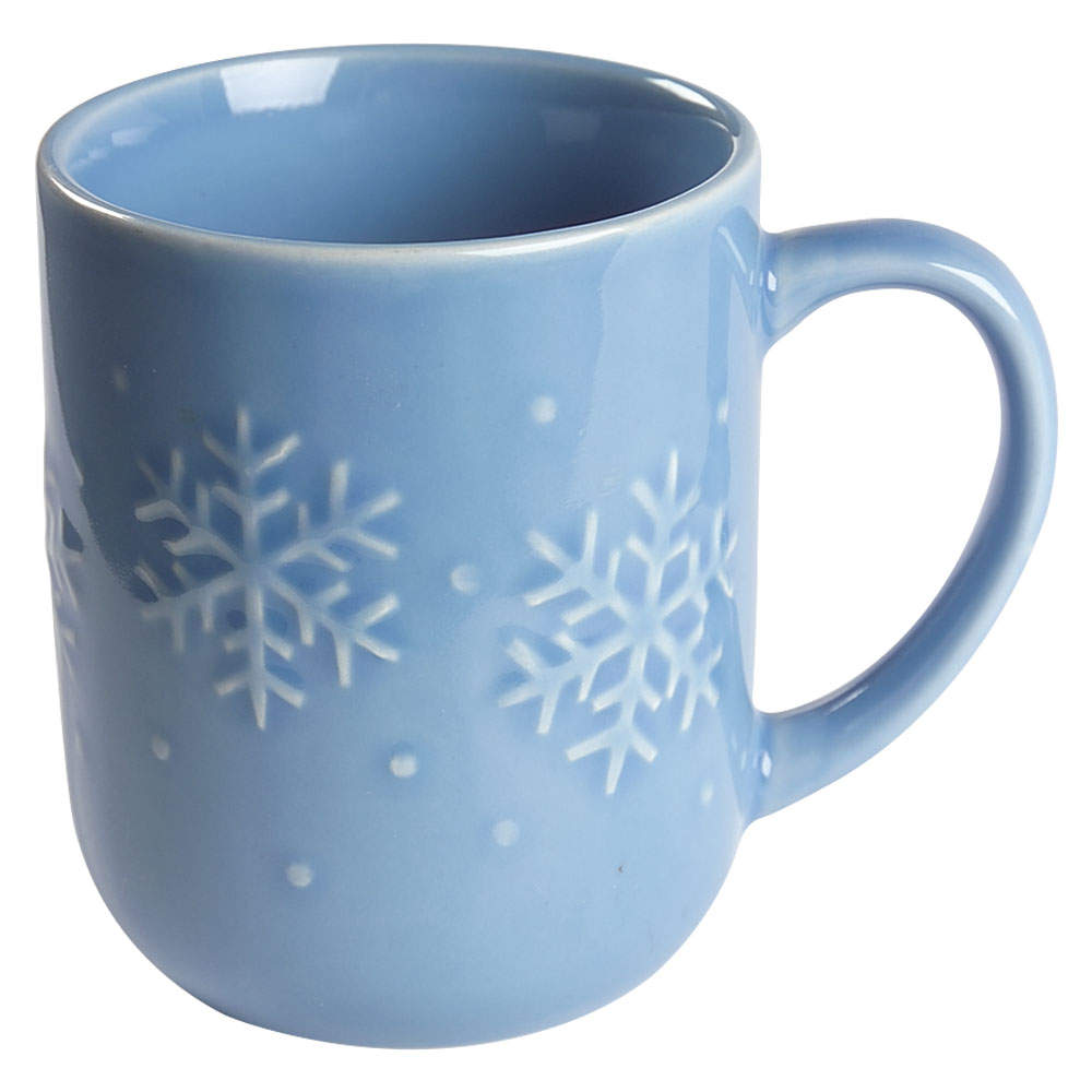 Blue Snowflake Mug by Libbey-1