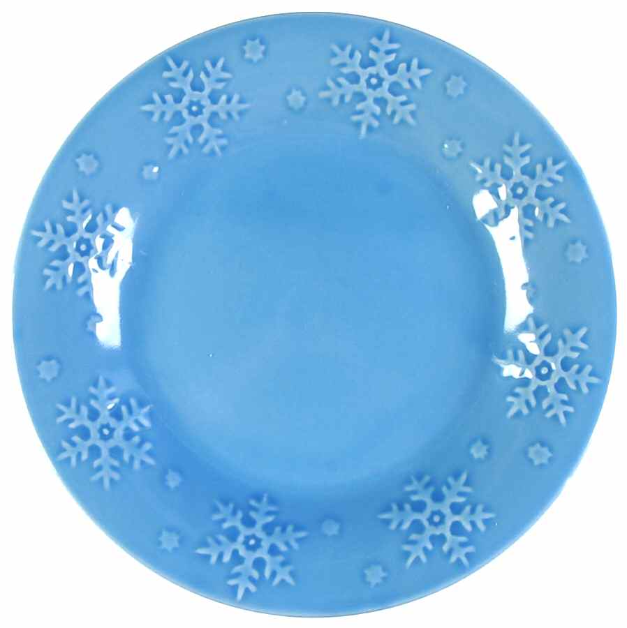 Blue Snowflake Salad Plate by Libbey-1